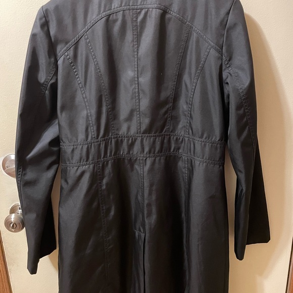 Kenneth Cole‎ Sleek Black Trench Jacket - Picture 3 of 4